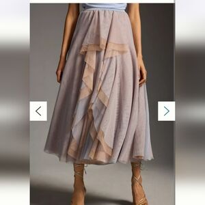 Anthropologie By Anthropologie Layered Tulle Skirt